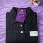 Kitvana Women’s Black Ribbed Polo Crop Top img3 - KITVANA.in