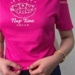 Nap Time Squad Pink Cute Cat Print Crop Top (L) img4 – KitVana.in