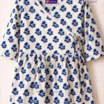 Kitvana Blue Blossom Cotton Wrap Kurti img1