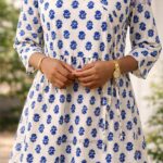 Kitvana Blue Blossom Cotton Wrap Kurti img4