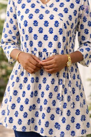 Kitvana Blue Blossom Cotton Wrap Kurti img4