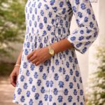 Kitvana Blue Blossom Cotton Wrap Kurti img5