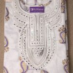 Kitvana Ivory Paisley Violet color Cotton Kurti img4