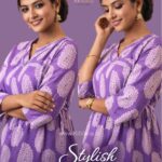 Kitvana Light Purple Print Cotton Kurti for Women- img4