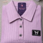 Kitvana Women’s Lavendor Ribbed Polo Crop Top img3 - KITVANA