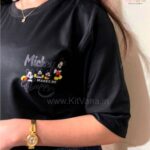 Mickey Happiness Women’s XL Casual T-Shirt (Black Color) img3 – KitVana