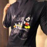 Mickey Happiness Women’s XL Casual T-Shirt (Black Color) img4 – KitVana