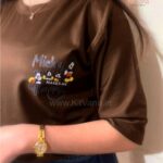 Mickey Happiness Women’s XL Casual T-Shirt (Brown Color) img2 – KitVana