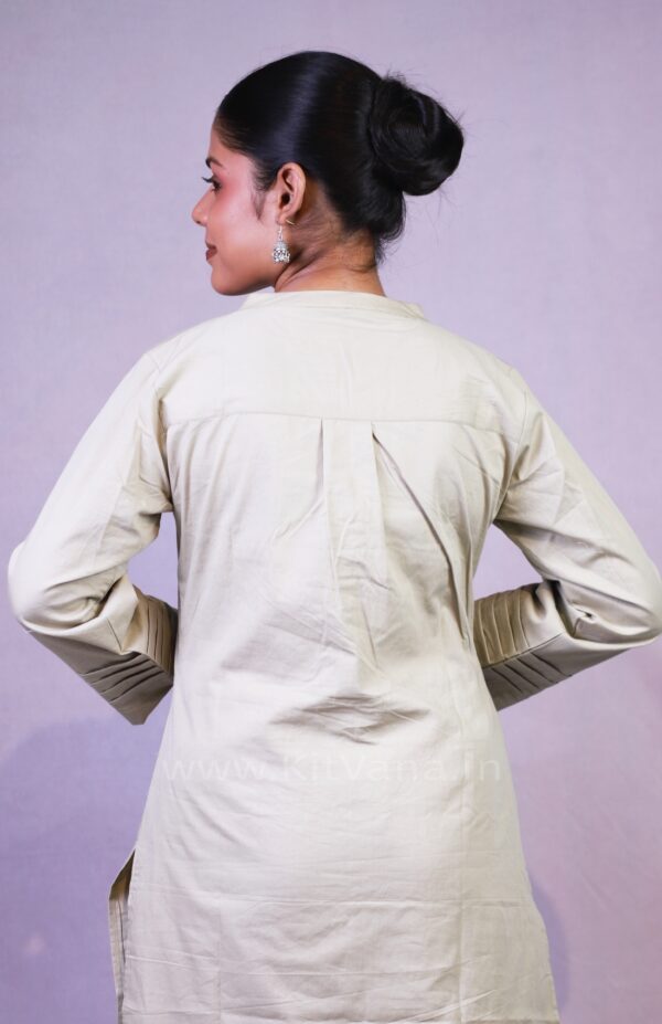 Women’s Off White Ivory Straight Kurta Palazzo Set img7- kitvana